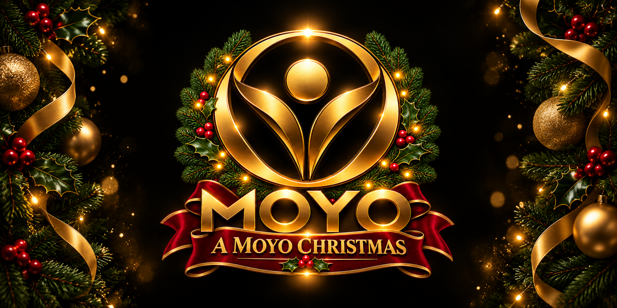 A MOYO Christmas special-edition logo